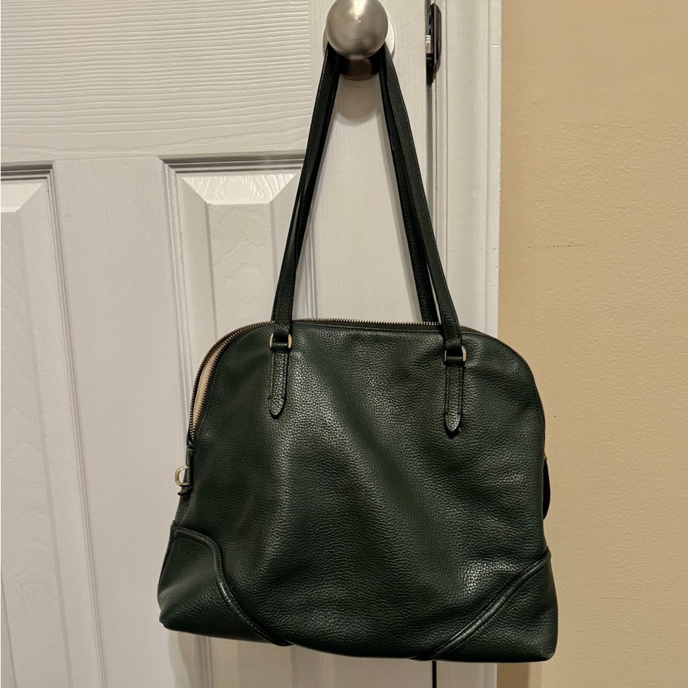 Kate Spade Green Leather Shoulder Bag with Structured Design - Picture 2 of 5